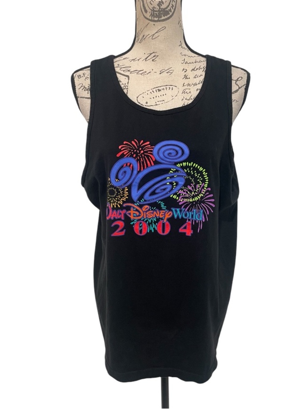 Walt Disney World 2004 Black Graphic Tank Top
